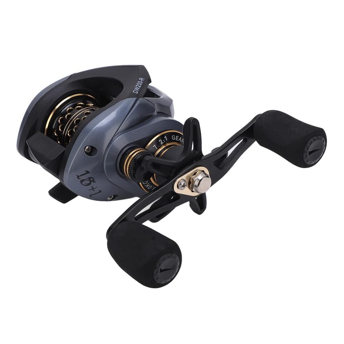 Baitcasting Reel Kunstaas Visreel Wiel 7.2:1 Ratio 18+1BB met Micro Draadspoel Dubbele Remsystemen black