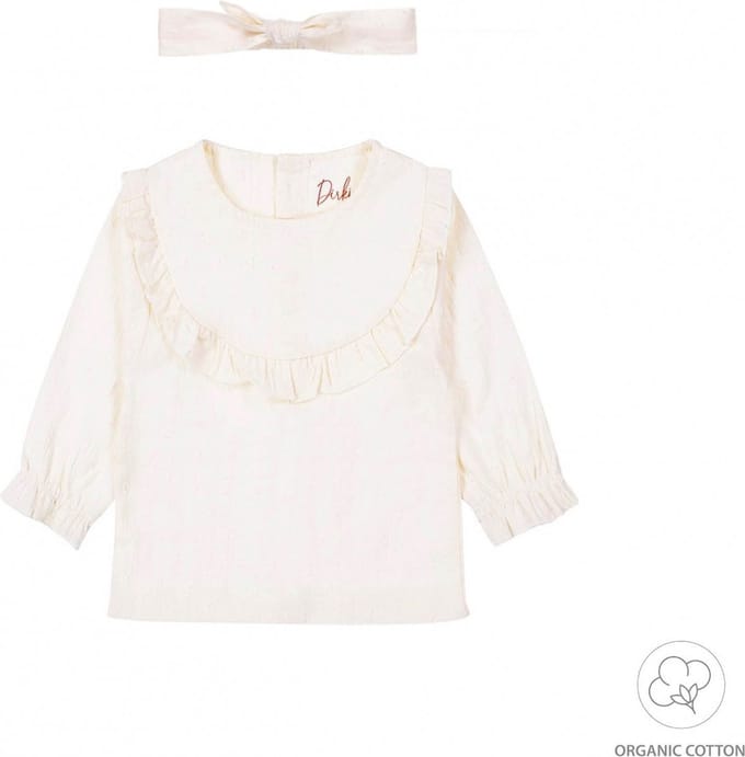 Dirkje Blouse Lange Mouw + Haarband Off White 56