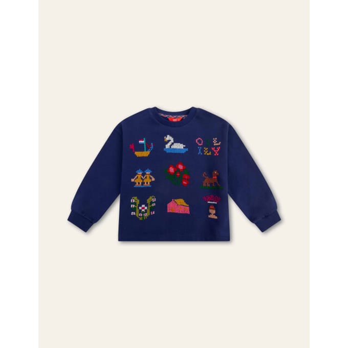 Oilily Hak Sweater- maat122/7yr Patriot Blauw
