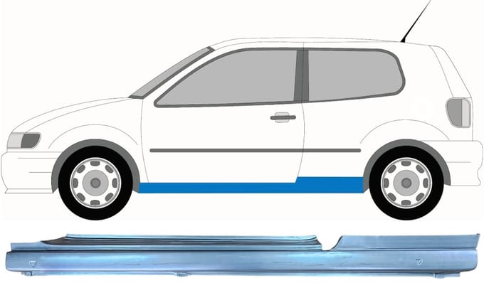 Volledige dorpel voor Volkswagen Polo 1994-1999 / Links