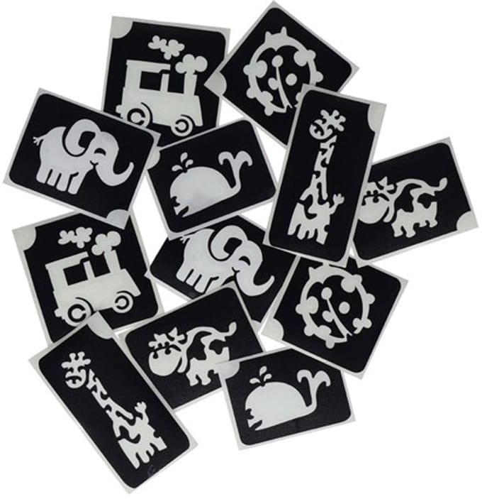 Superstar Glitter Tattoo Stencils Cute 12 stuks (98805)