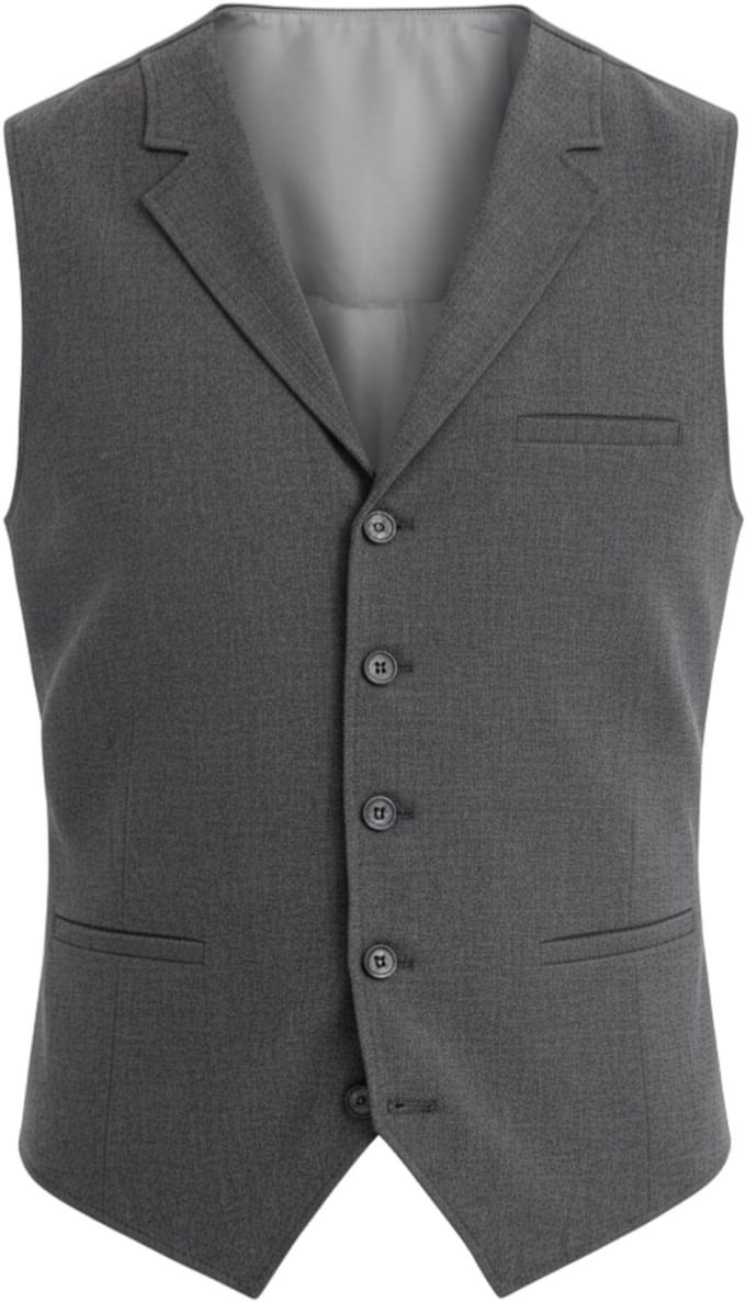OMBRE Gilet - Regular Fit - Knopen - Effen Grafiet M