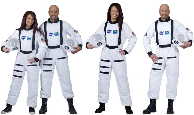 Verkleedpak ruimtevaarder astronaut man vrouw unisex Space Shuttle Commandant XL