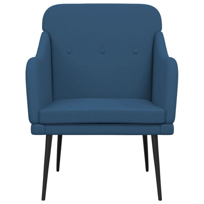 vidaXL Fauteuil 63x76x80 cm stof blauw