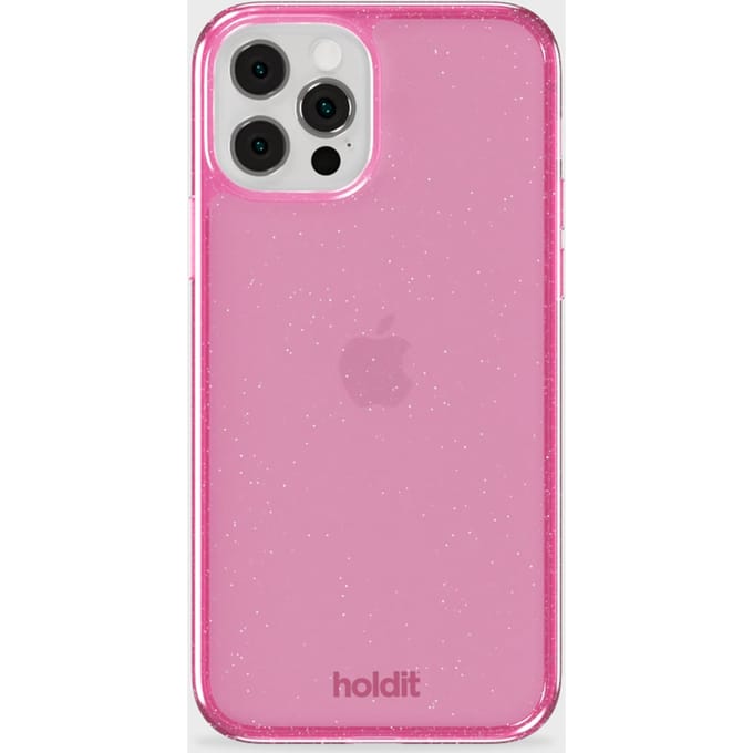 Holdit Glitter Case geschikt voor Apple iPhone 12 (Pro) - Roze
