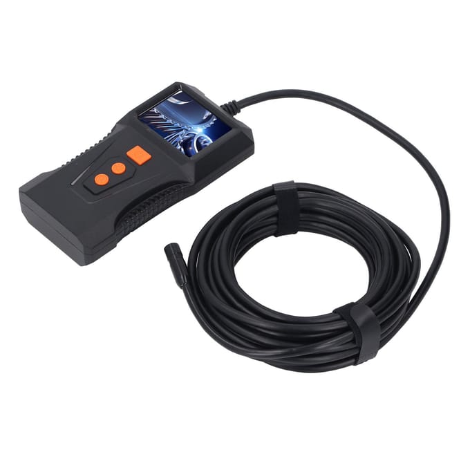 Industriële Endoscoop Inspectiecamera met Licht 2in HD Scherm Boroscoop Rioleringscamera P230 met 5m Kabel 8mm Lens black