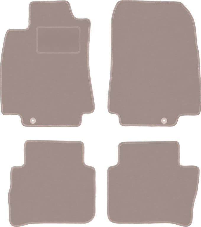 Beige veloursmatten voor: Nissan Tiida C11 hatchback, sedan (2004-2012)