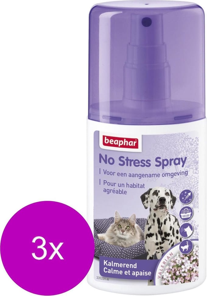 Beaphar No Stress Spray - Anti stressmiddel - 3 x 125 ml