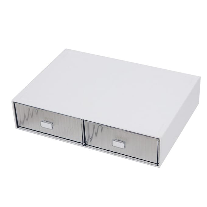 Bureau Lade Organizer Waterdicht Stofdicht Plastic DIY Combinatie Meerlaags Stapelbare Lade wit