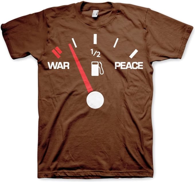 Hybris War & Peace Gauge T-shirt bruin