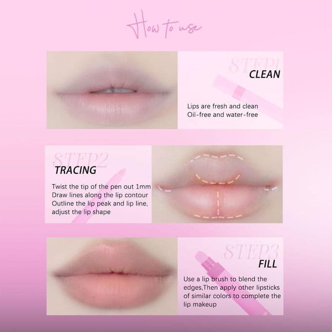 Uhue - Dual End Smooth Lip Liner Pen - 3 Colors #A02