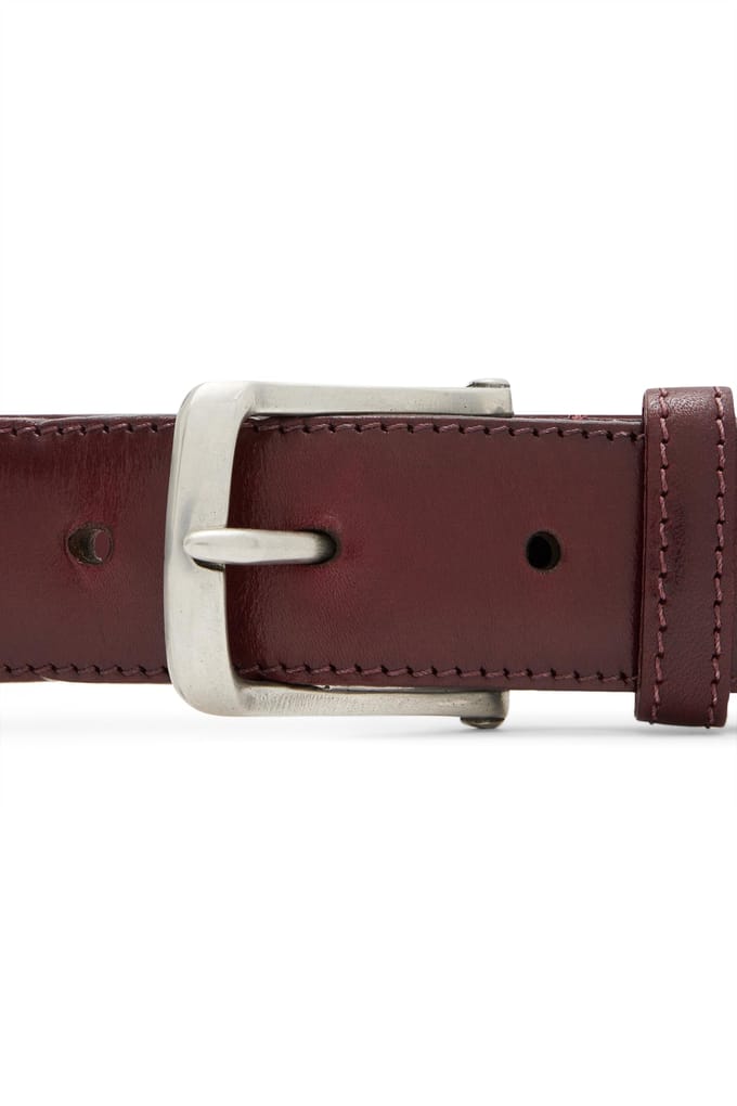 John Varvatos Dress Belt Wine Größe: 36 | Gürtel Outlet | Herren | Rot