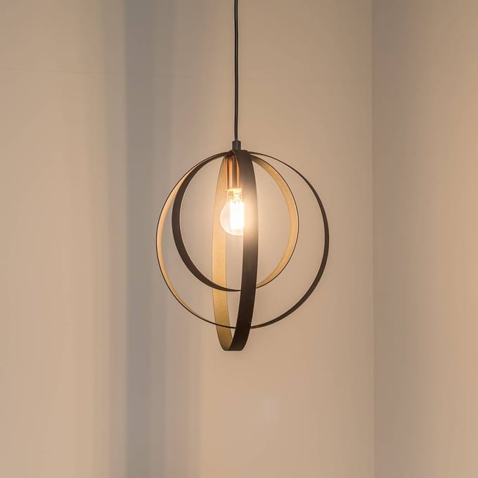 Opviq Hanglamp Vaveyla 446-S met drie zwarte ringen