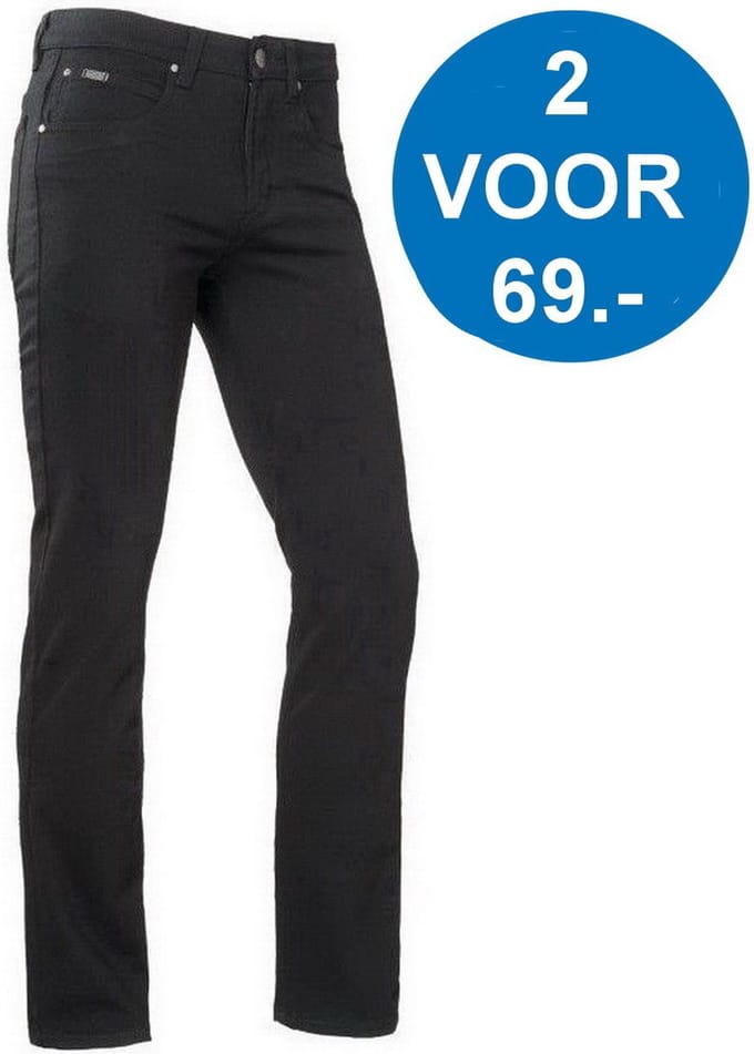 Brams Paris - Heren Jeans - Lengte 32 - Stretch - Danny - Zwart