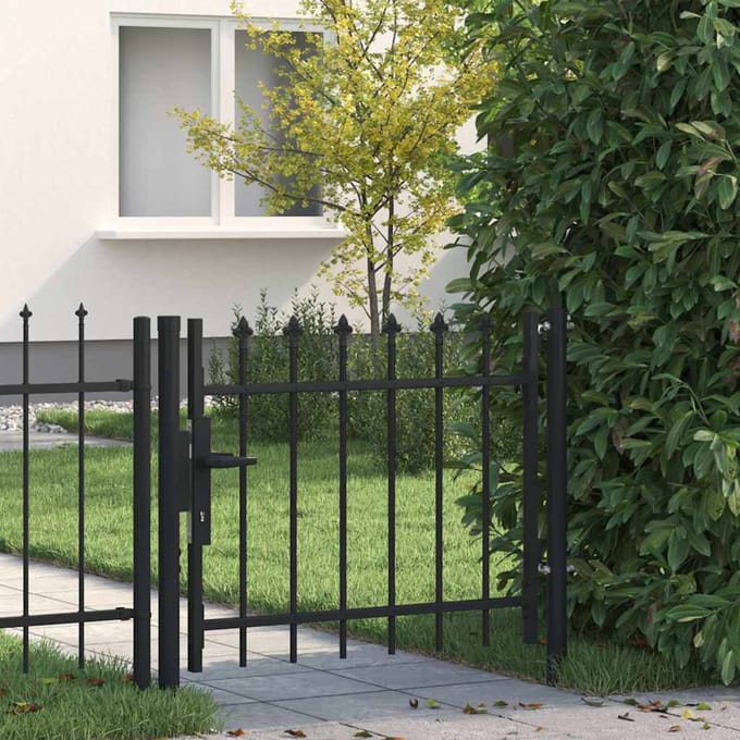 vidaXL - Deurhek - BOXTEL - met - speerpunt - bovenaan - 100x75 - cm
