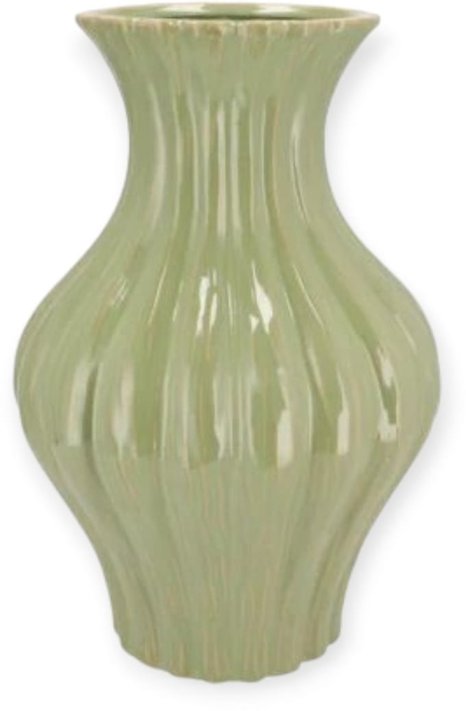 Daan Kromhout - Vaas - Lima - Pistache - Neck - 21x21x31cm - Keramiek