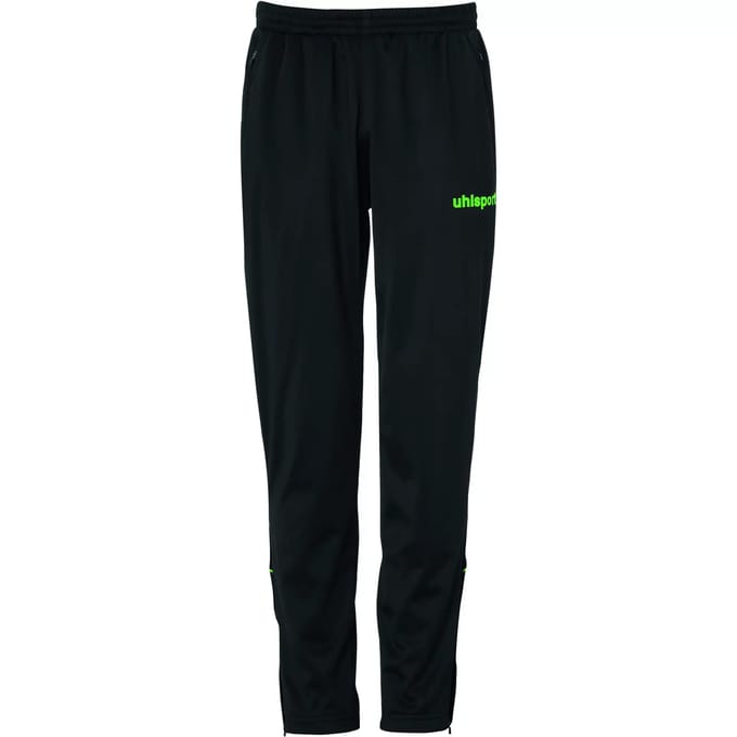 Uhlsport Stream 22 Polyesterbroek Kinderen - Zwart / Fluo Groen | Maat: 152