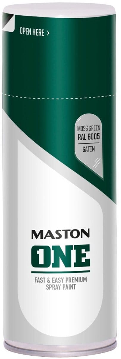 Maston ONE - Spuitverf - Zijdeglans - Mosgroen (RAL 6005) - 400 ml - spuitbus verf