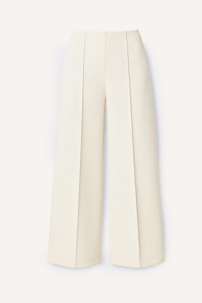Touché Privé - Crêpe broek met siernaden - Ecru - Dames