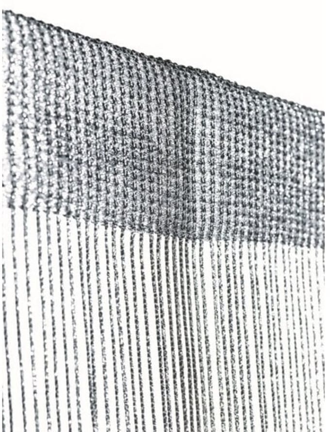Marissa Lurex Draadgordijn zwart/zilver 90x250cm