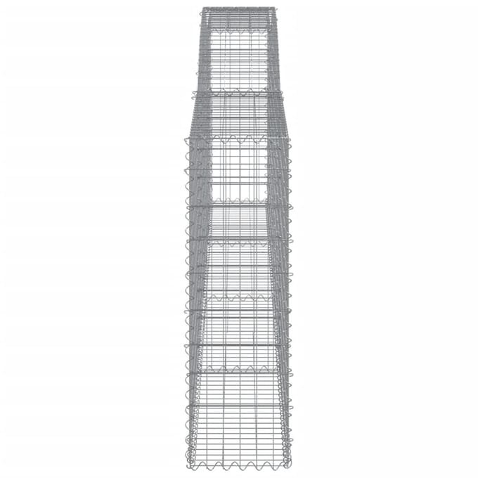 vidaXL - Schanskorven - 9 - st - gewelfd - 400x30x100/120 - cm - ijzer