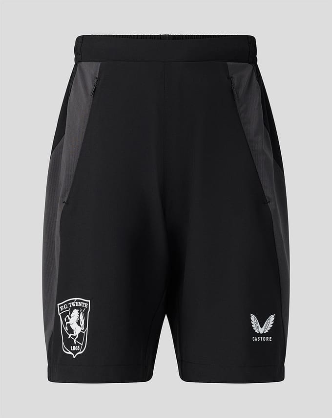 Fc Twente Training 26/27 Coaches Long Line Short Met Zakken - Junior - Zwart