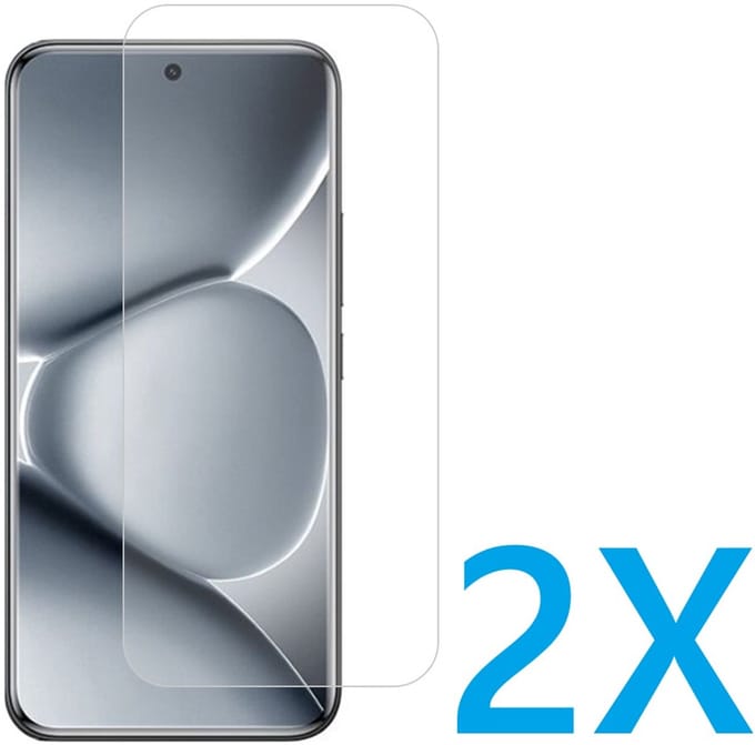 Glasplaatje Geschikt voor: Xiaomi 15 Ultra - 2x Screenprotector - screen protector - glas - bescherm - beschermglas