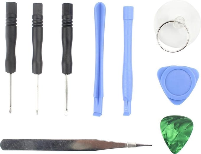 Let op type!! JF-17010302 9 in 1 Repair Tool Set for iPhone