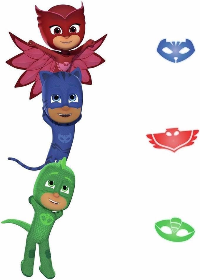 muurstickers PJ Masks vinyl 6 stuks