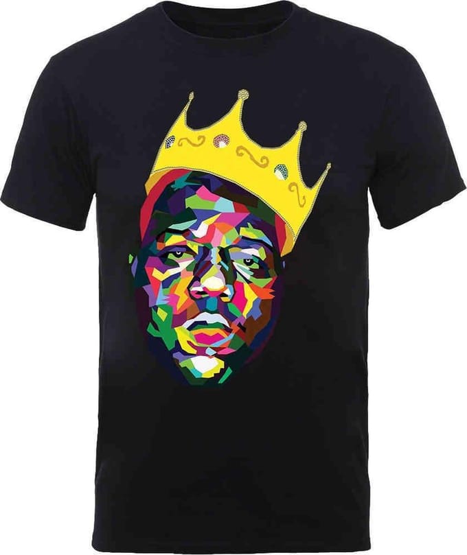 Biggie Smalls - Crown Heren T-shirt - M - Zwart