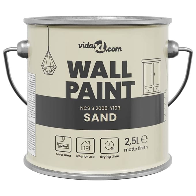vidaXL Muurverf Bruin 2,5 L Wandprint