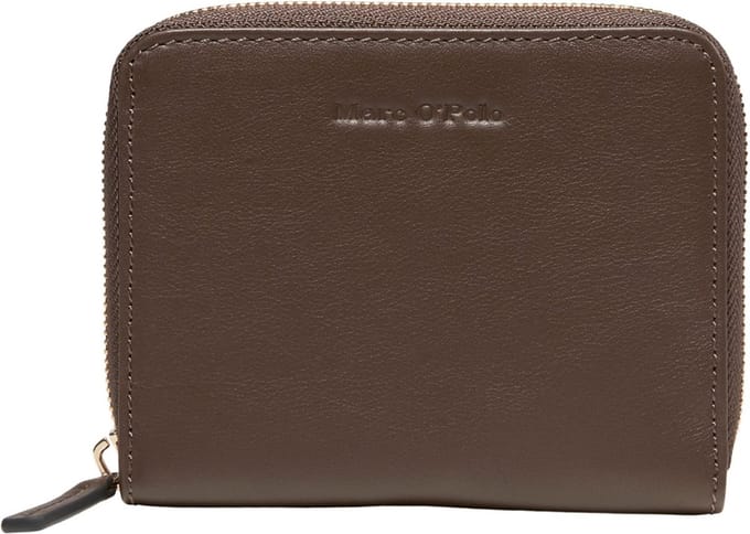 Marc O'Polo Portemonnee Ellis Zip Wallet Dark Brown Donkerbruin