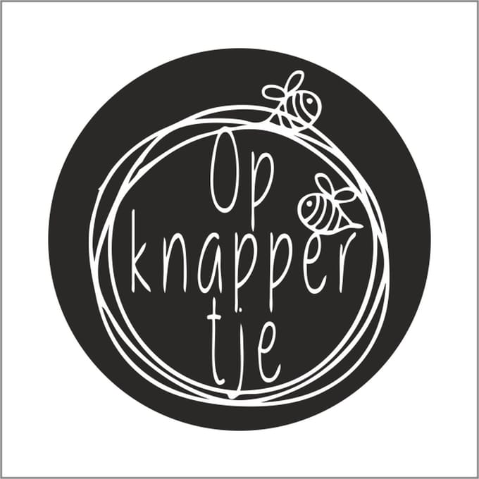 Sticker - "Opknappertje" - Etiketten - 47mm Rond - Wit/Zwart - 500 Stuks