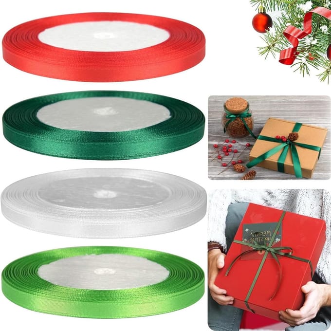 Dailygoods- Satijnen Lint Set - 4 Rollen - Cadeaulint - Decoratielint