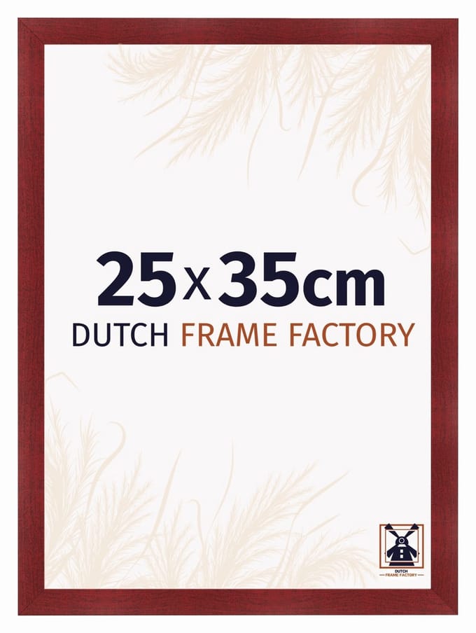 Fotolijst 25x35 cm - MDF - Wijnrood Geveegd - Praag