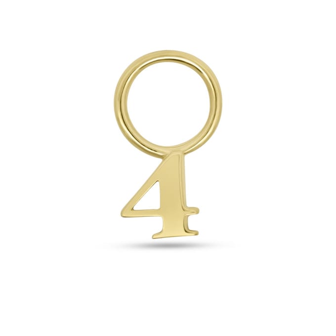 New Bling - 9NBG-O157-4 - 14K geelgoud – Bedel – Nummer 4