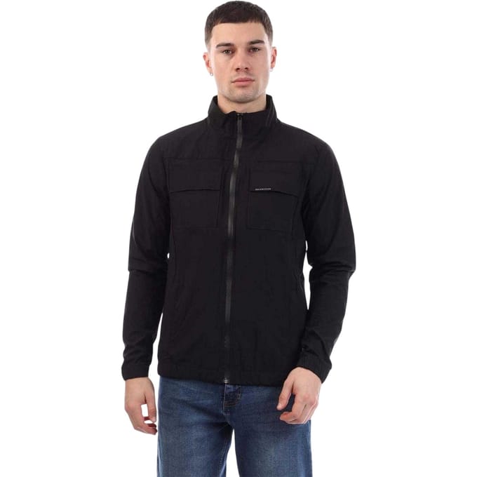 Duck and Cover Heren Chamata Nylon Jas (Zwart)