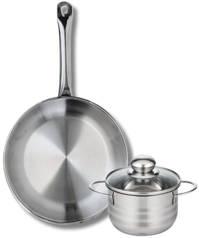 Set van 1 Koekenpan 28 cm en 1 braadpan 14 cm Elo Profi Brillant