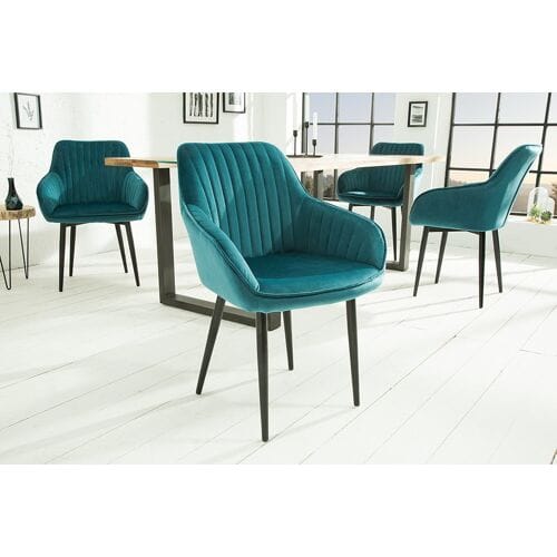 Emiel eetkamerstoel turquoise