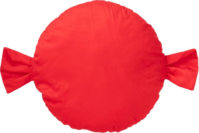 J-Line kussen Snoep - polyresin - rood/wit