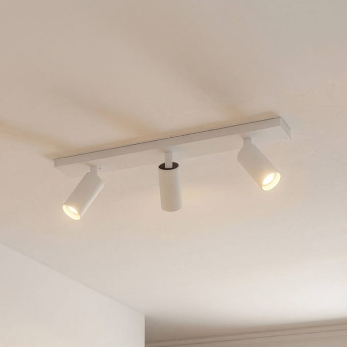 Arcchio plafondspot Brinja Slim, wit, 3-lamps, GU10 MR11