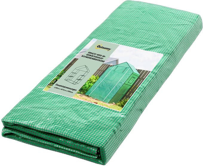 Outsunny - Vervangingsfolie - voor Kas - UV-Bestendig - Groen