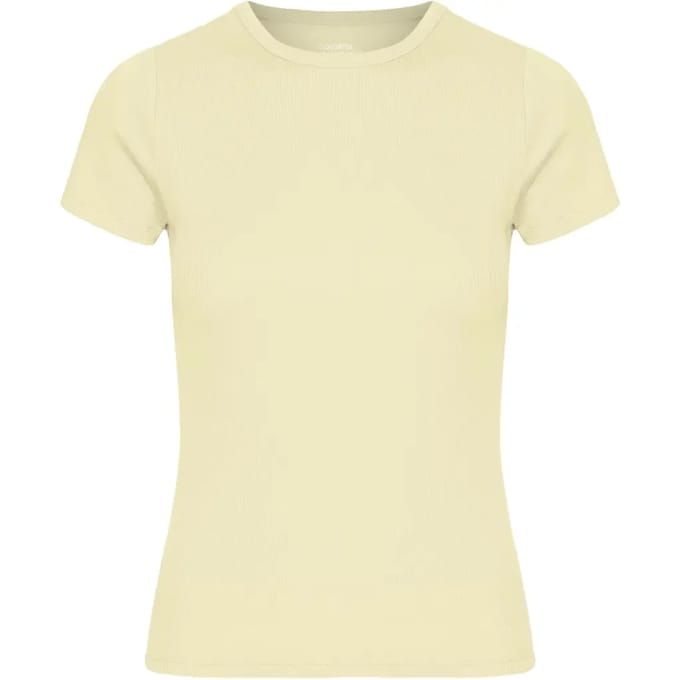 Dames-T-shirt Colorful Standard Rib Soft Yellow