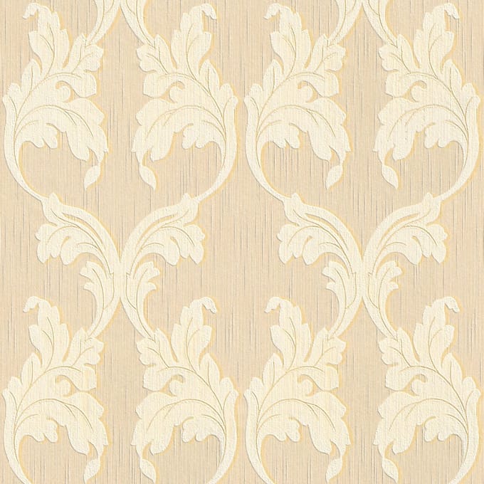 Textiel look behang Profhome 956282-GU textiel behang gestructureerd in textiel look mat beige geel 5,33 m2