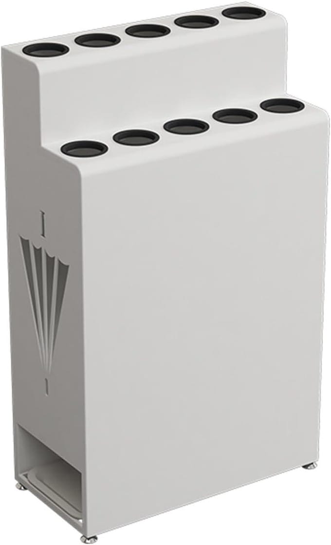 Paraplurek - Parapluhouder - Entree Organiseren - Dubbellaags Ontwerp - 40x20x60cm - Wit