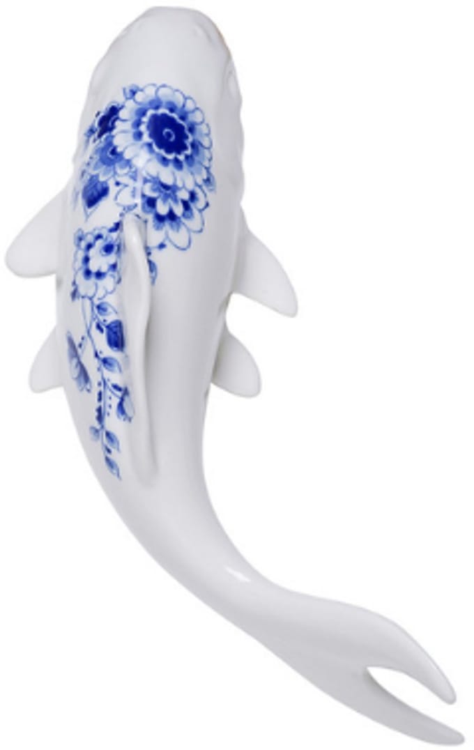 Heinen Delfts Blauw - Wanddecoratie vis - Keramiek - Delfts blauw - Middel - 23 cm