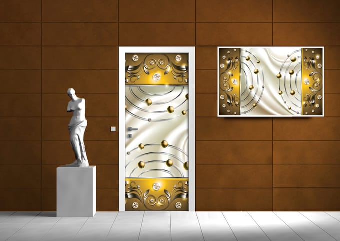 Yellow Diamond Abstract Modern Photo Wallcovering