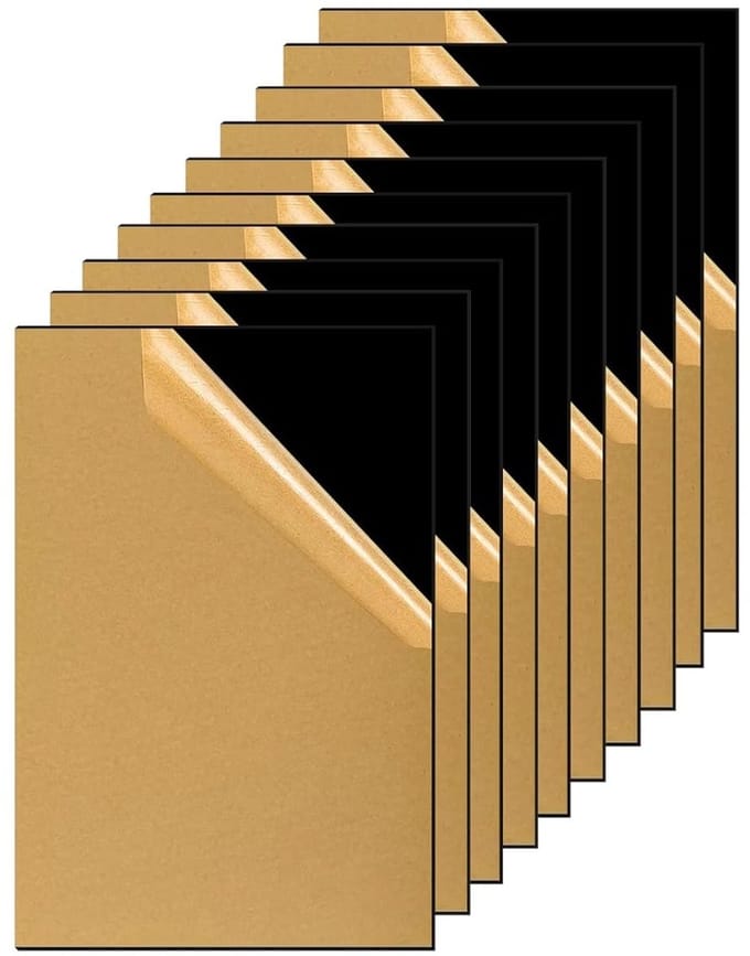 Acrylaatplaten A6, 1 mm dik, Set van 10 voor DIY-projecten, schilderen en interieurdecoratie
