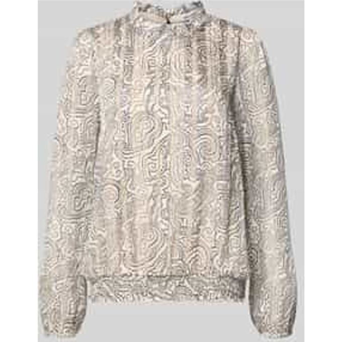 Regular fit blouse met opstaande kraag en paisleymotief