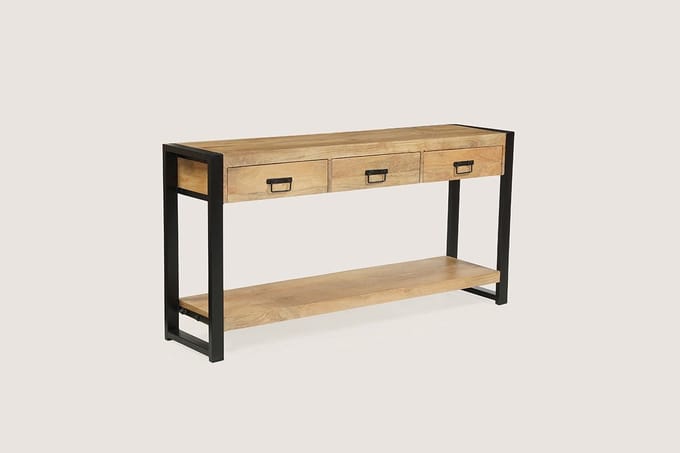 Consoletafel 150 cm Mangohout – Industrieel